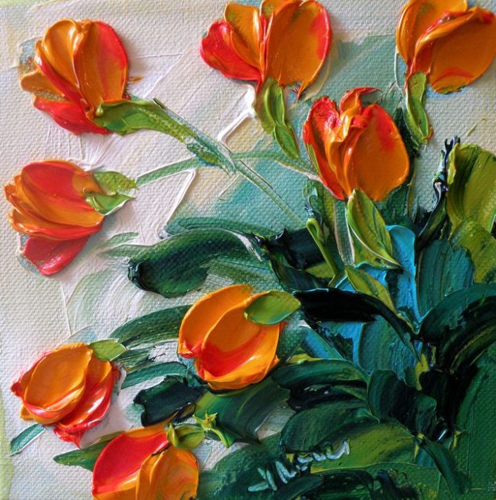 acrylic painting techniques flowers